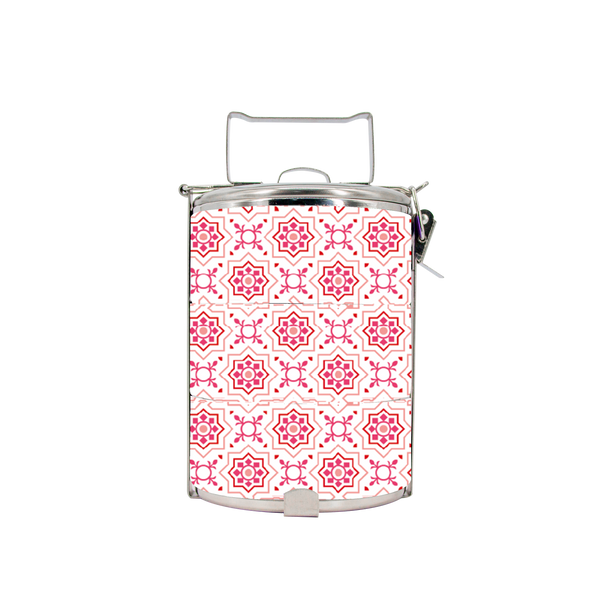 BDARI Tiffin Carrier - Tiles In Pink