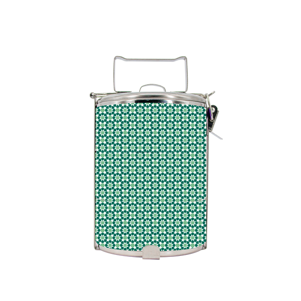 BDARI Tiffin Carrier - Green Mosaic Tiles