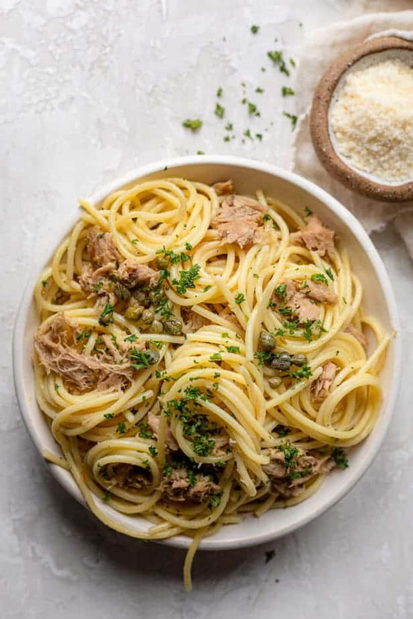 Garlic Lemon Tuna Pasta
