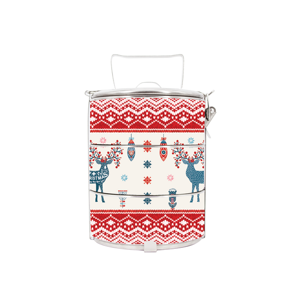 BDARI Tiffin Carrier - Scandinavian Christmas Folk