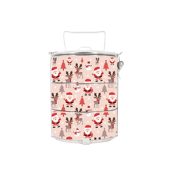 Pembawa Tiffin BDARI - Krismas Merah Jambu