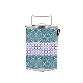 BDARI Tiffin Carrier - Mix Blue White Batik