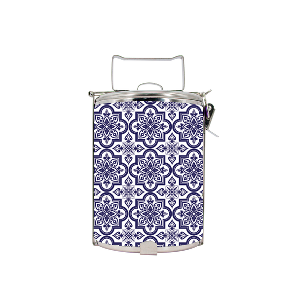 BDARI Tiffin Carrier - Portuguese Floral Tiles