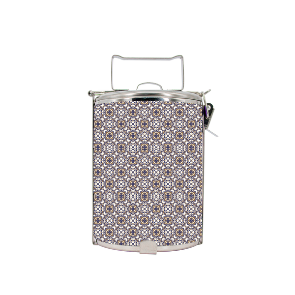 BDARI Tiffin Carrier - Sand Blue Batik