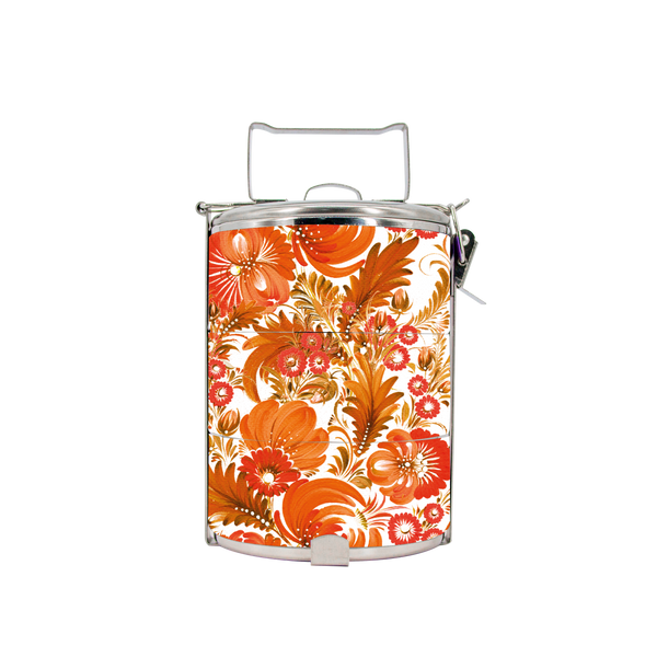 BDARI Tiffin Carrier - Red Carnation Flower