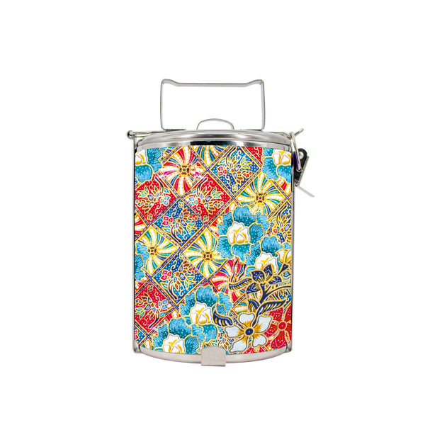 BDARI Tiffin Carrier - Square Motif Batik