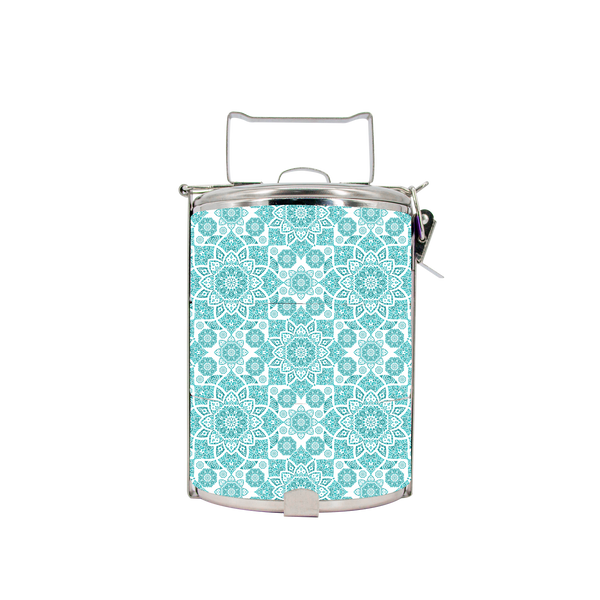 BDARI Tiffin Carrier - Light Blue Mandala