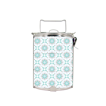 BDARI Tiffin Carrier - Green Tiles