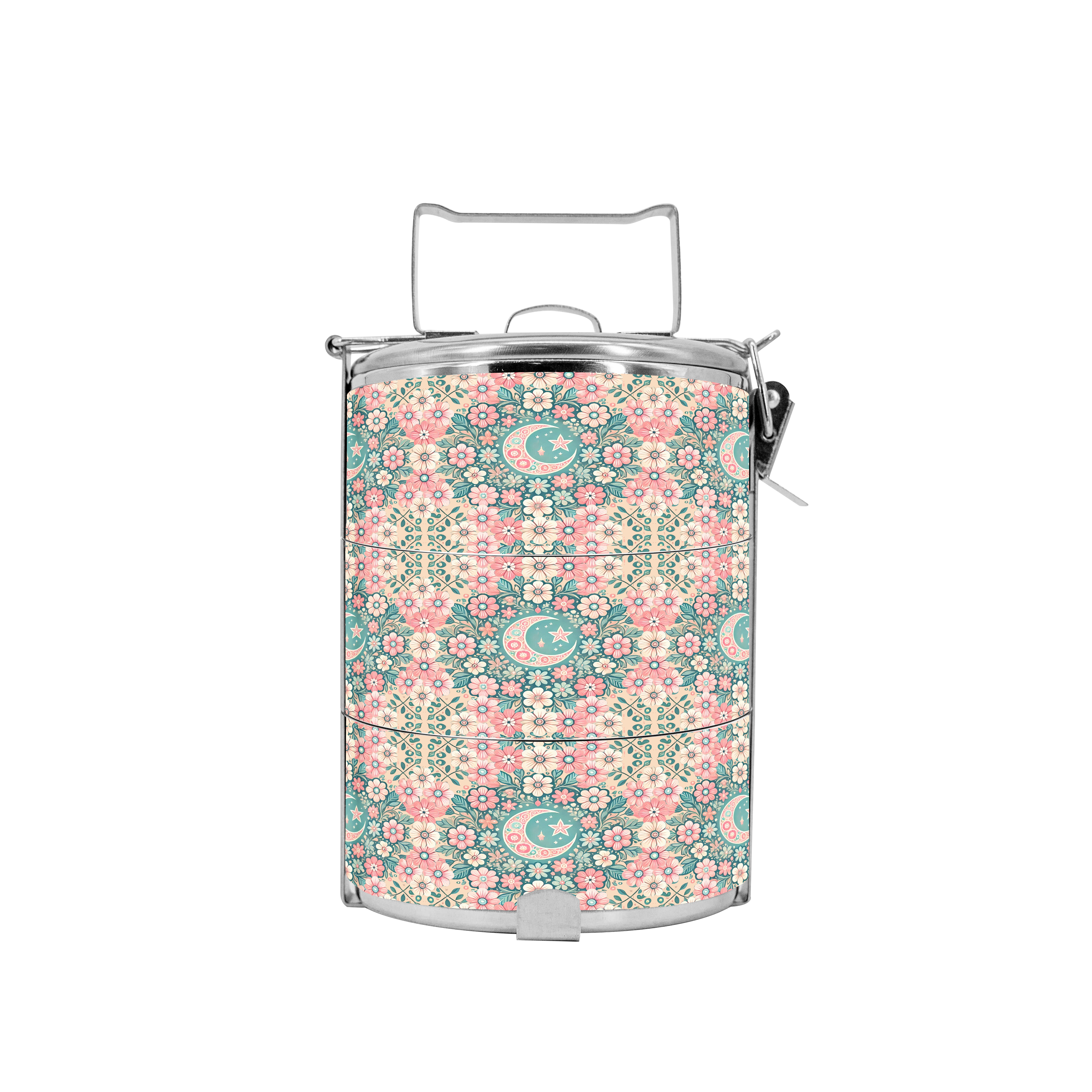 BDARI Tiffin Carrier - Pastel Pink Raya