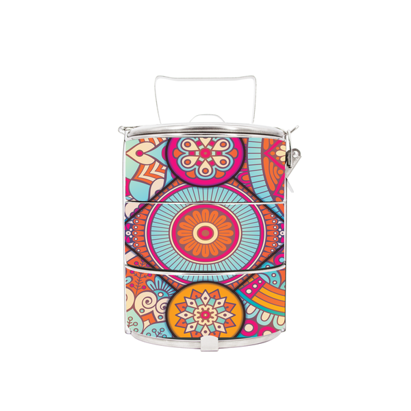 BDARI Tiffin Carrier - Pink Circle