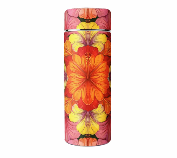 BDARI Flask - Red Yellow Hibiscus