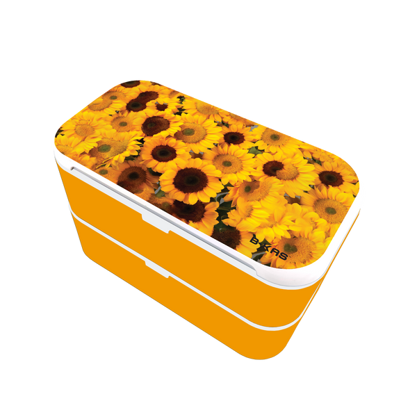 B-KAS 1.2L Bento Lunch Box - Bunga Matahari