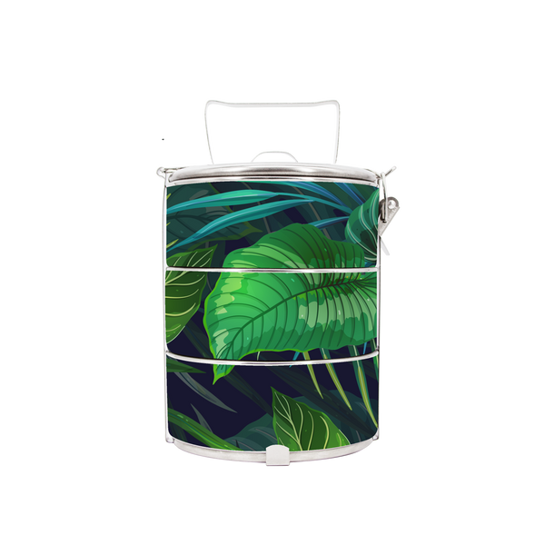 BDARI Tiffin Carrier - Green Leaves