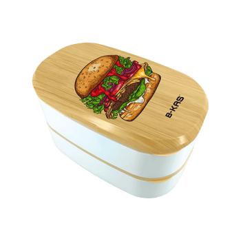 B-KAS 1.5L Bento Lunch Box - Burger