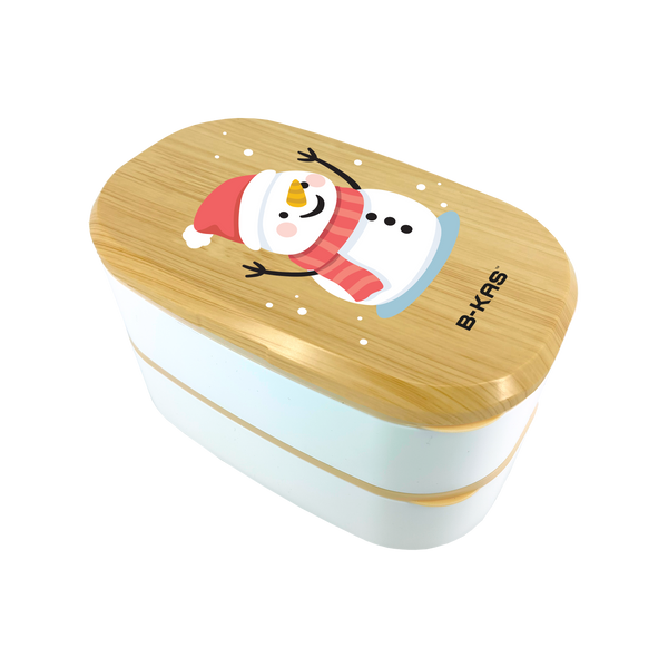 B-KAS 1.5L Bento Lunch Box - Happy Snowman