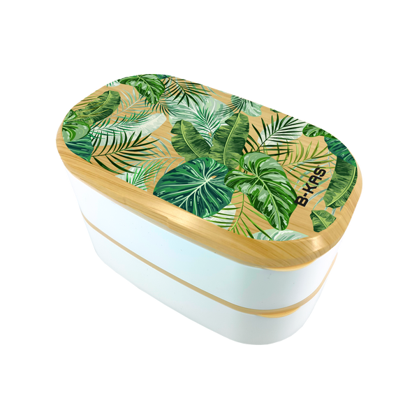 B-KAS 1.5L Bento Lunch Box - Leaves