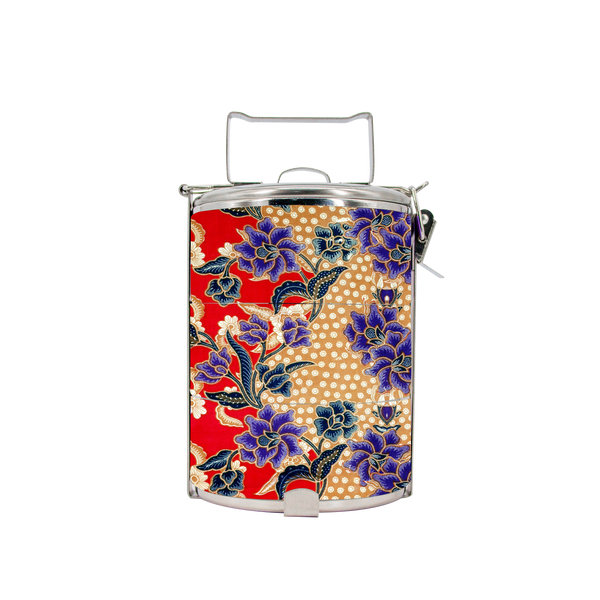 BDARI Tiffin Carrier - Red Sulawesi Batik