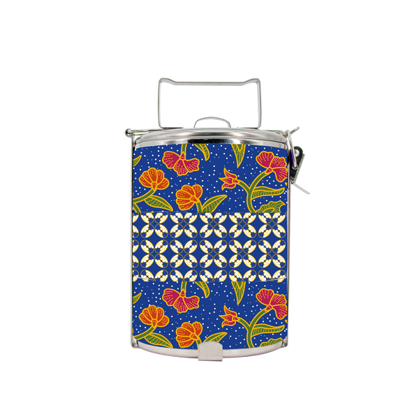 BDARI Tiffin Carrier - Orange Batik Flower