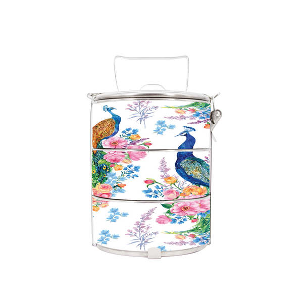 BDARI Tiffin Carrier - Peacock Peony