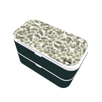 B-KAS 1.2L Bento Lunch Box - Bunga Putih
